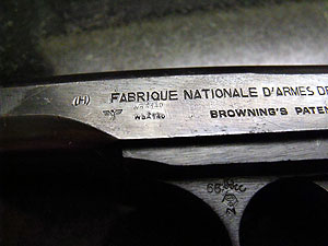 Marcaje y Waffenamt de la Browning FN1922