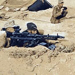 Soldado DAK con una MG-34