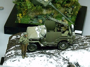 Diorama Jeep Willys Segunda Guerra Mundial