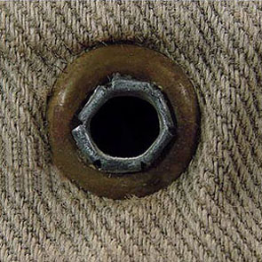 Vista interior del agujero de ventilación, gorra M34