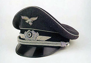 Gorra con visera de Oficial de la Luftwaffe