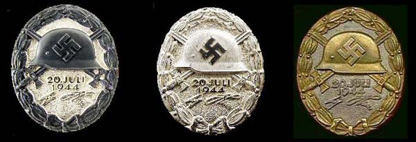 Versiones medalla de herido conmemorativa 20 Julio 1944