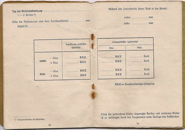 Páginas 10 y 11 del Solbuch de la Wehrmacht