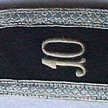 Hombrera con numeración (10) de suboficial del 10 Regimiento de infanteria